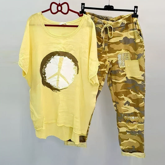 JO | Fresh and airy shirt and trouser set
