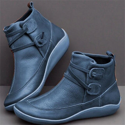 JO | Casual leather buckle boots