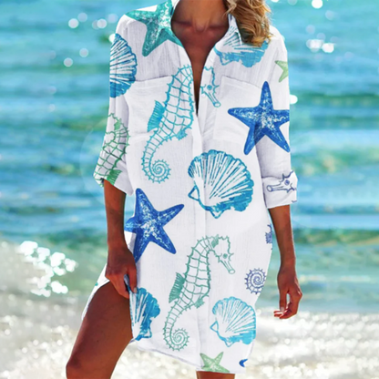 JO | Colourful button-up midi dress