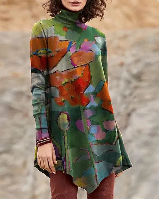 JO | Turtle-neck sweater inspired by abstract art