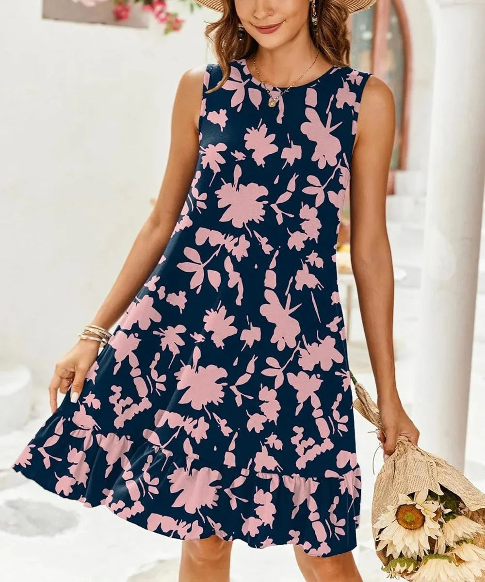 JO | Boho Print Shift Midi Dress