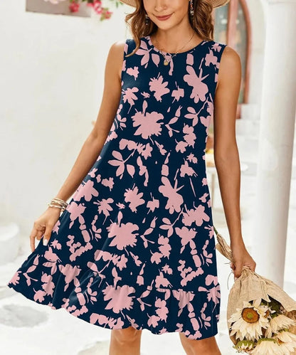 JO | Boho Print Shift Midi Dress